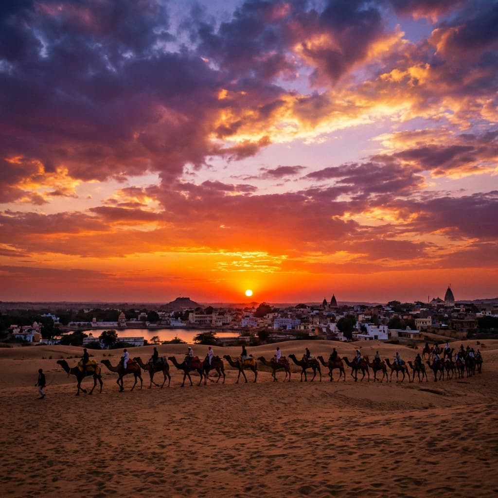 Desert Sunset near Pushkar