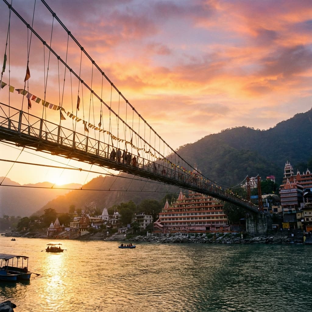 Laxman Jhula at Sunset